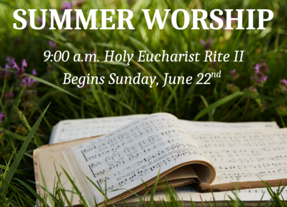 Summer Worship Schedule